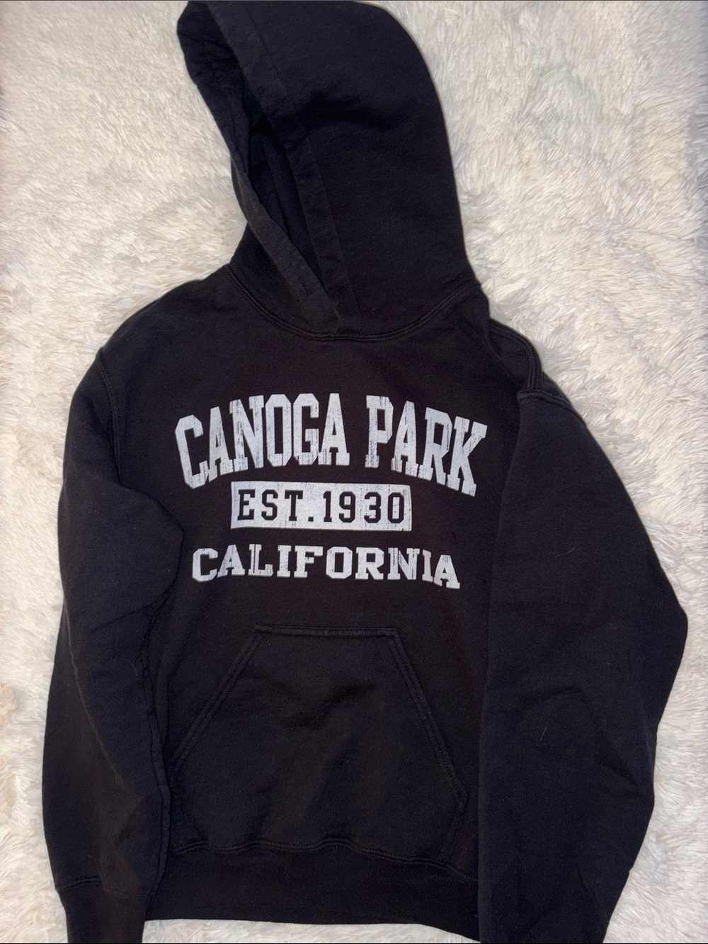 Gildan Black Canoga Park California Pullover Hoodie